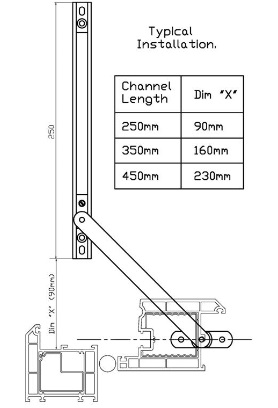 D43 Restictor Arm Fitting Guide drawing jpeg